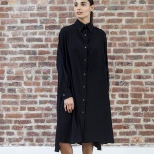 MIMU MAXI Silky Shirt Dress